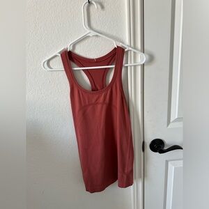 Burnt orange/red lululemon workout tank top